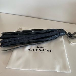 Coach Leather Tassel Keychain